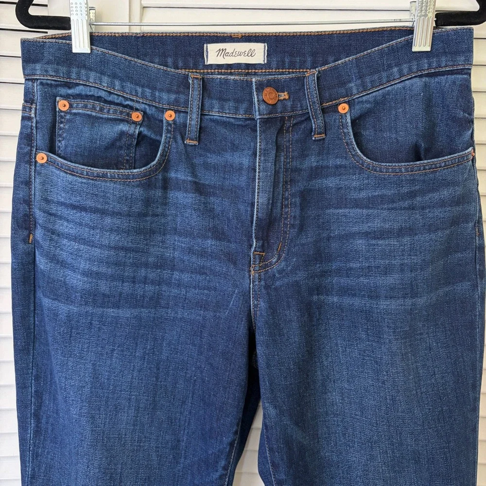 Madewell The Slim Boyjean Dark Wash Denim Jeans Women's 29P Petite Blue